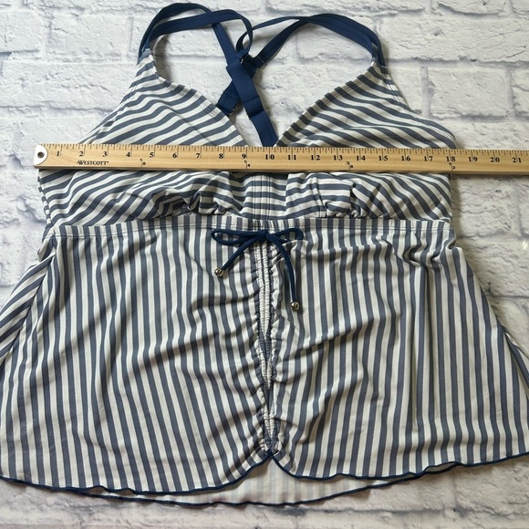 Nautical Navy/White Striped Tankini 2 Piece Swim Suit. Size 2X. #fishermancore - Picture 9 of 12